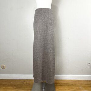Halara Midi Skirt Ribbed High Waisted‎ Split Hem A-Line Casual Size Medium M NWT